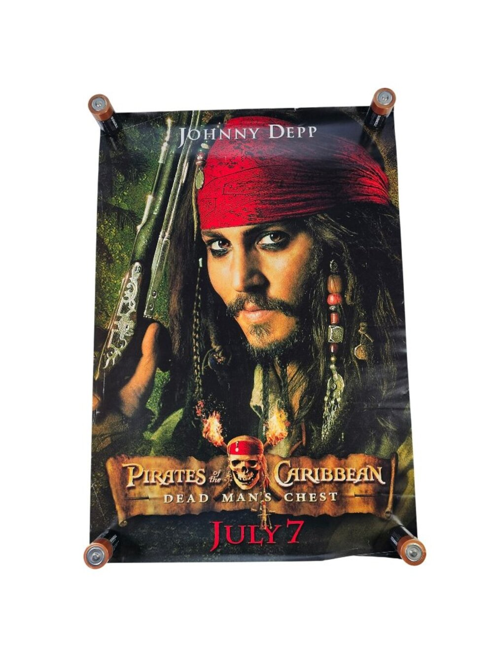 Pirates Of The Caribbean Dead Man’s Chest 2006 Double Sided Promo Poster 18x27"